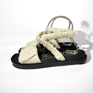 🌻NEW NWOT Sam Edelman Cream Leather Velma Sandals | Size 7